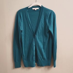 Teal Button Down Cardigan